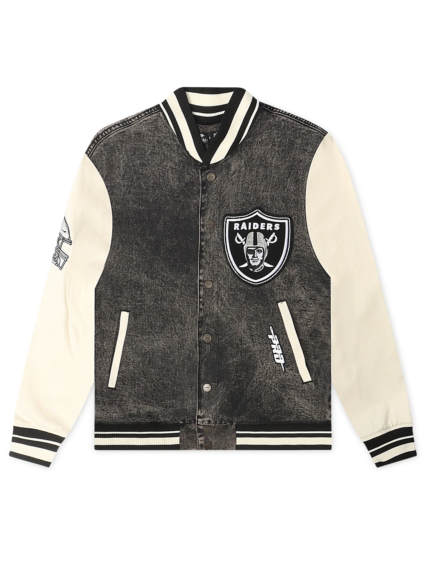Raiders Rebel Athletics Jacket | Charcoal/Cream