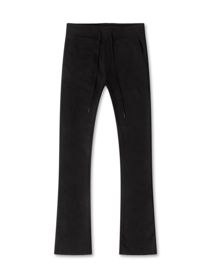Uptown Fleece Stacked Sweatpants | Black