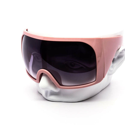 Oversized Shield Wrap-Around Sunglasses