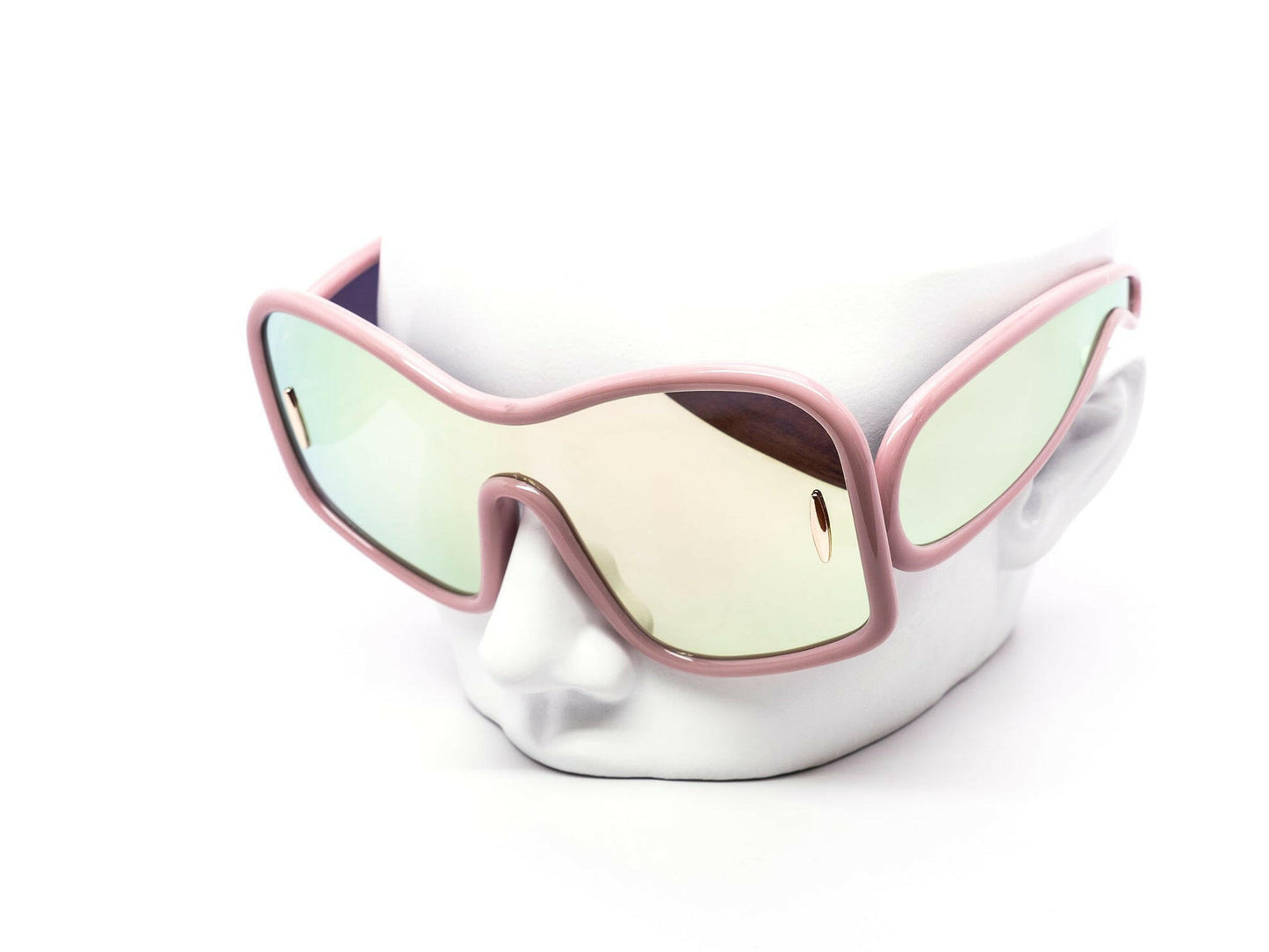 Oversized Unique Blobby Shield Sunglasses