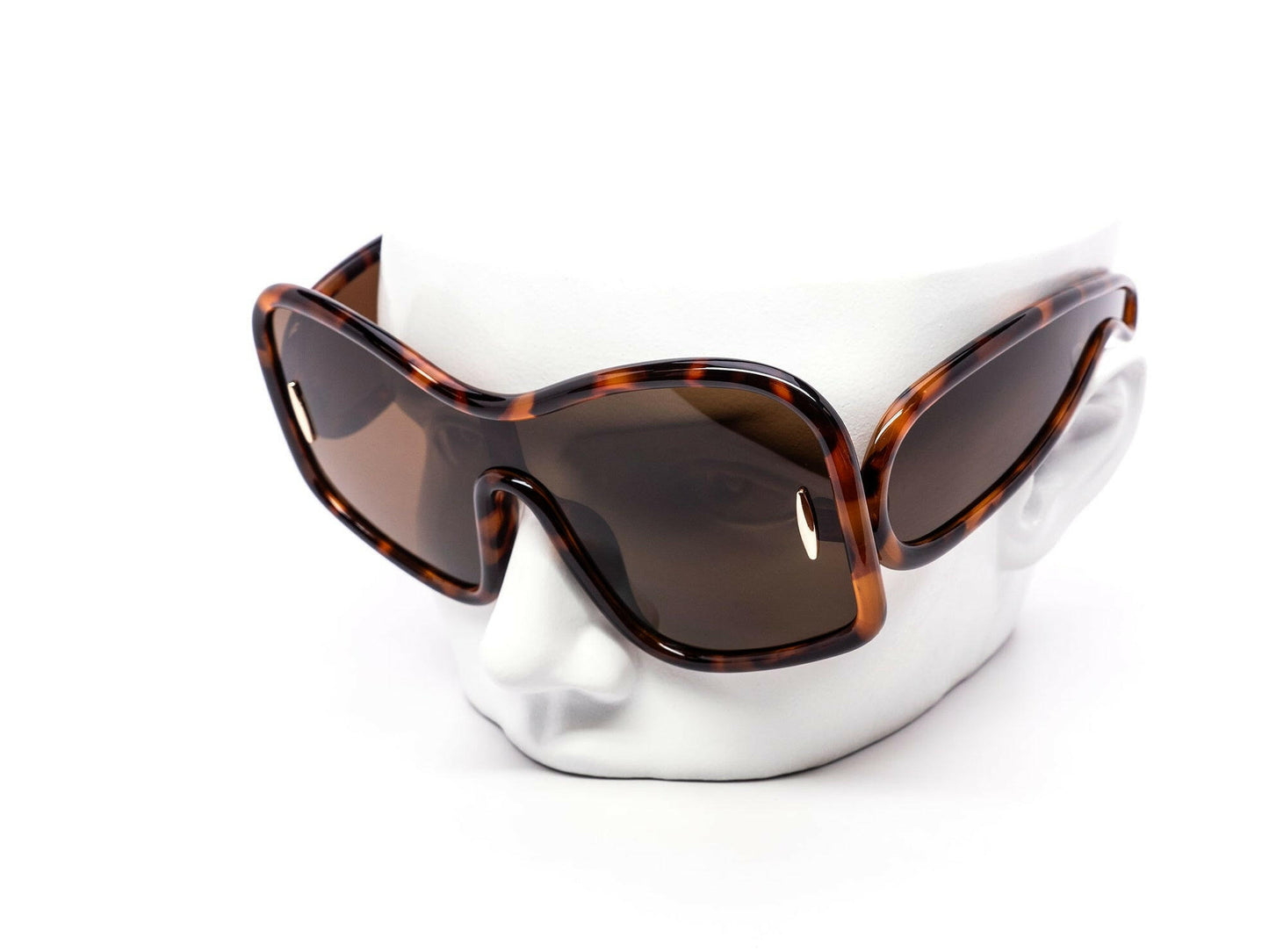 Oversized Unique Blobby Shield Sunglasses