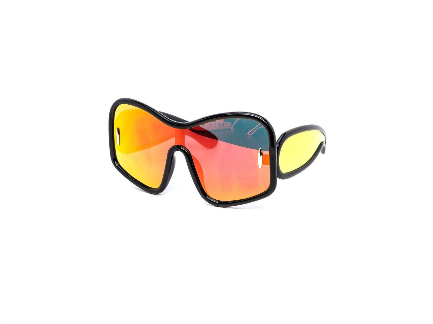 Oversized Unique Blobby Shield Sunglasses