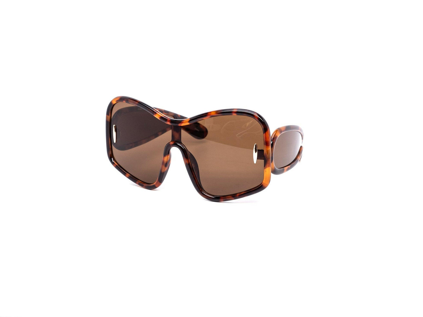 Oversized Unique Blobby Shield Sunglasses