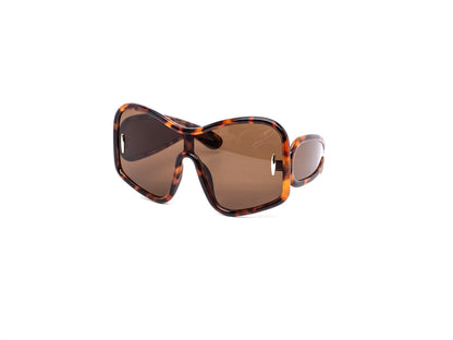 Oversized Unique Blobby Shield Sunglasses