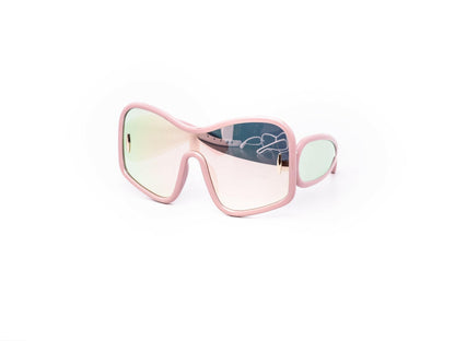Oversized Unique Blobby Shield Sunglasses