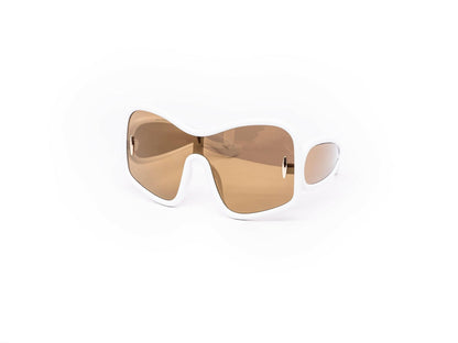 Oversized Unique Blobby Shield Sunglasses