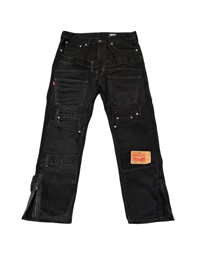 Black Utility Pocket Denim