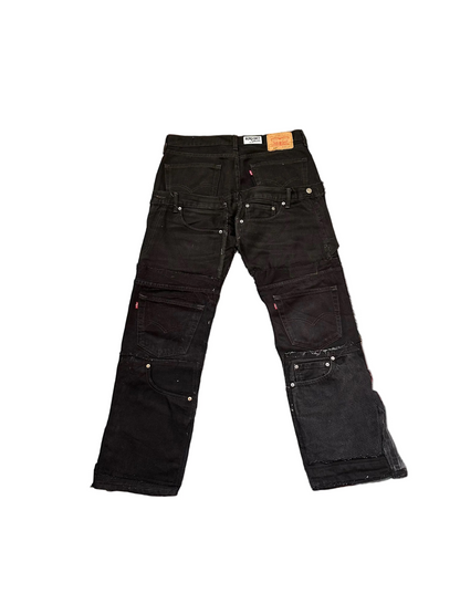 Black Utility Pocket Denim