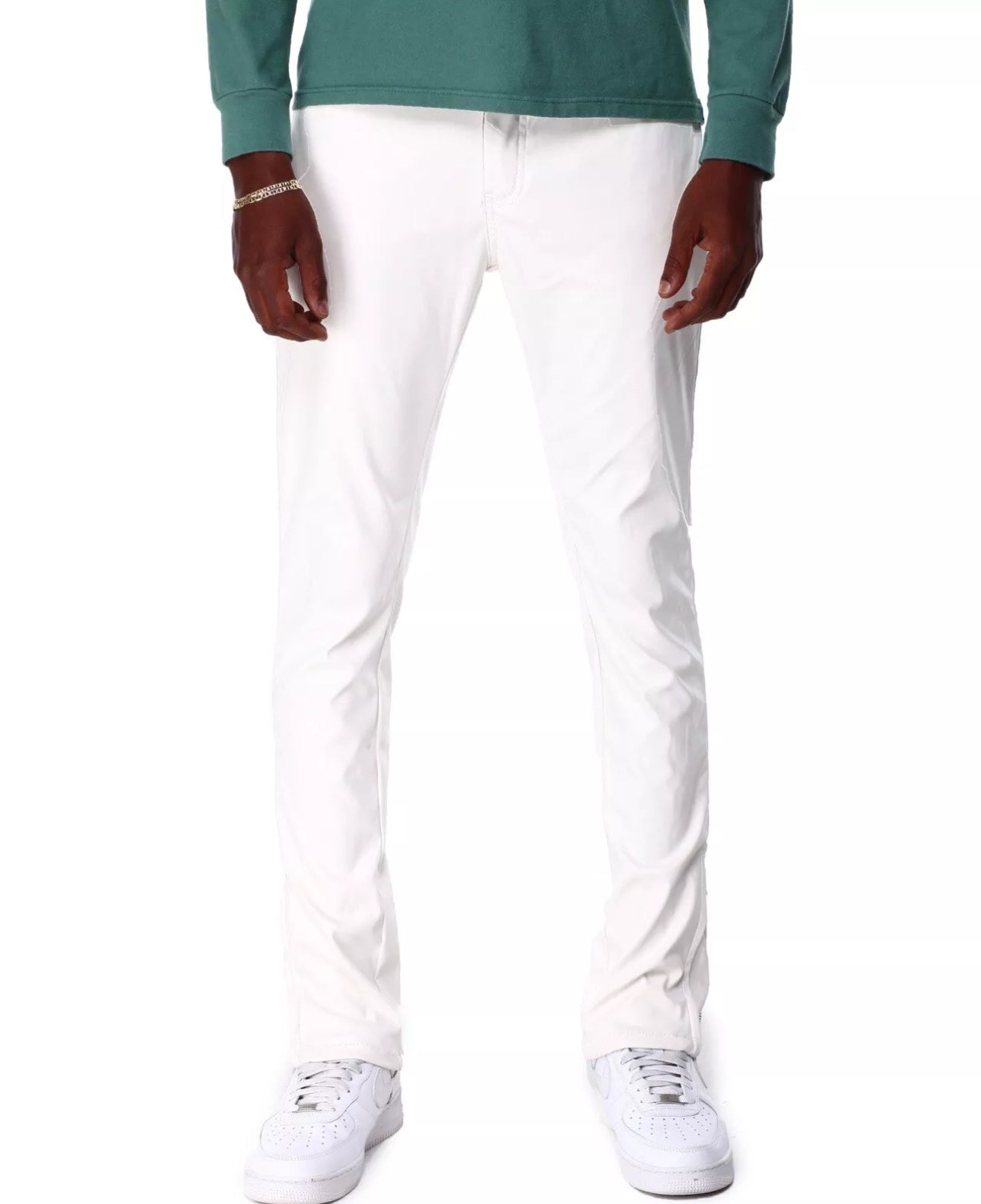 Waimae Men's White Vegan Leather Pants