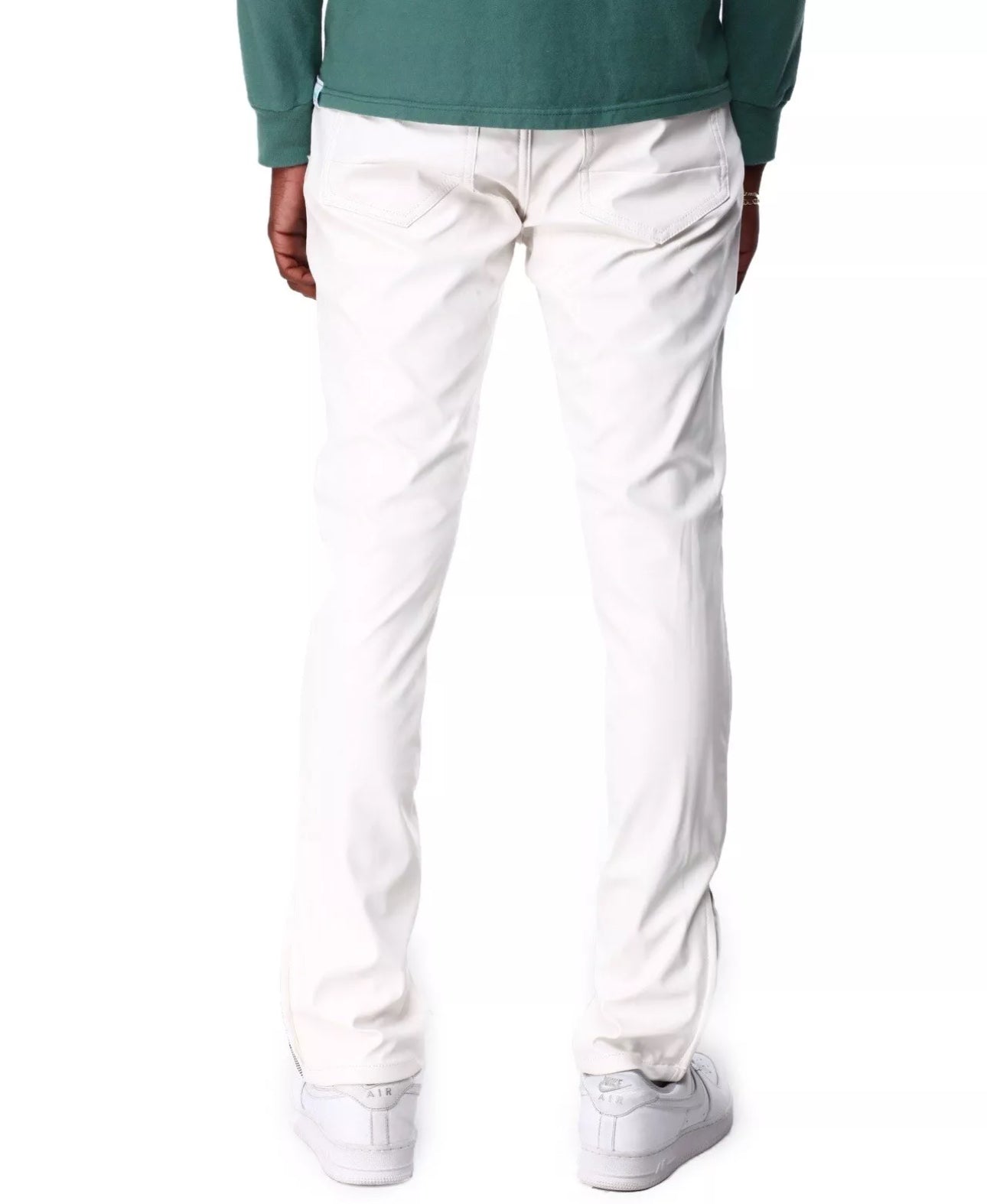 Waimae Men's White Vegan Leather Pants