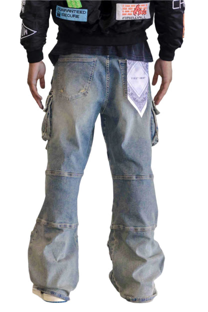 Y2K Utility Cargo Denim Pants