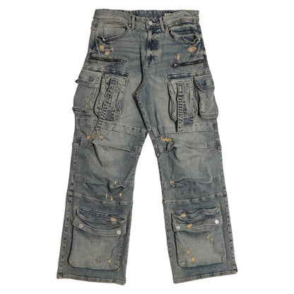 Y2K Utility Cargo Denim Pants