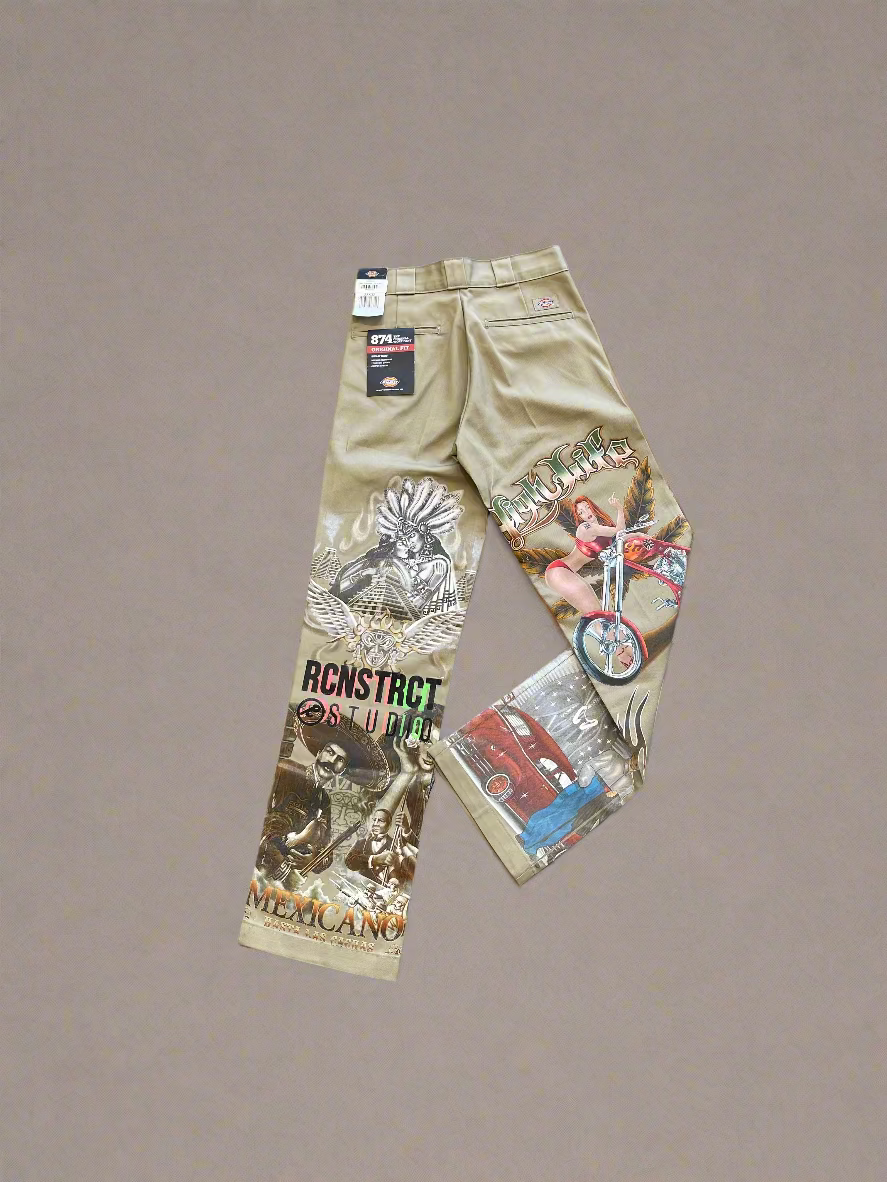 EAST LA Heat Transfer Dickies // Tan  // Random Selection