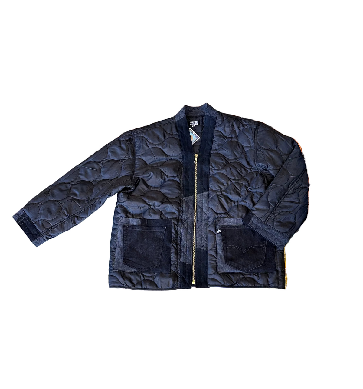 Black Shell Zip Up Kimono