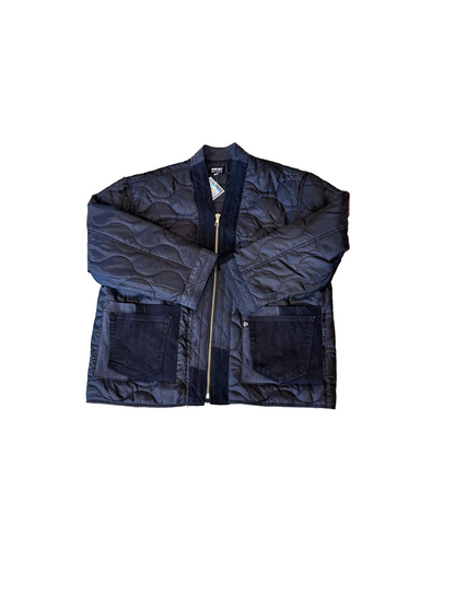 Black Shell Zip Up Kimono