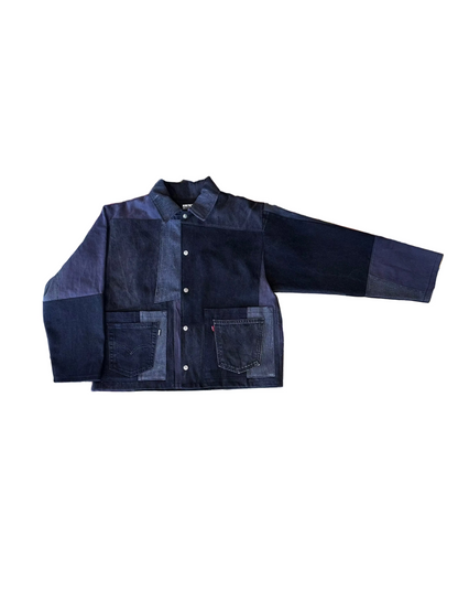 Black Multi Tonal Denim Jacket