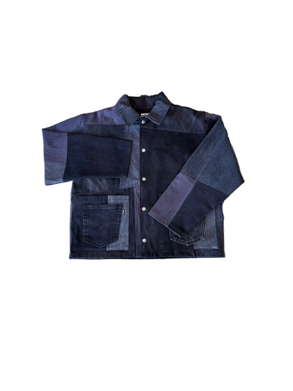 Black Multi Tonal Denim Jacket