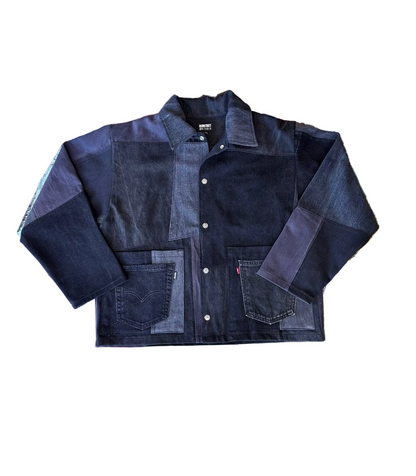 Black Multi Tonal Denim Jacket
