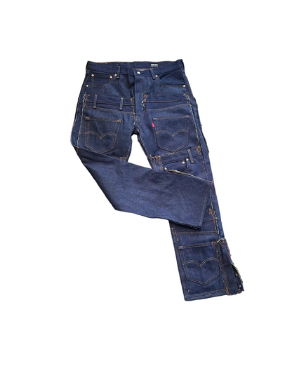 Raw Denim Multi Pocket Pant | Blue