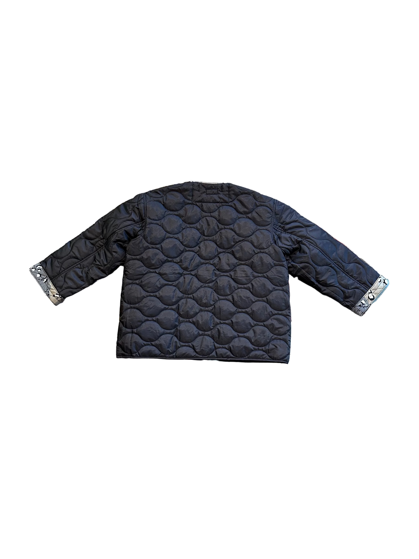 Choco Chip Black Shell Zip Up Kimono