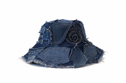 Dark Denim Detail Bucket Hat