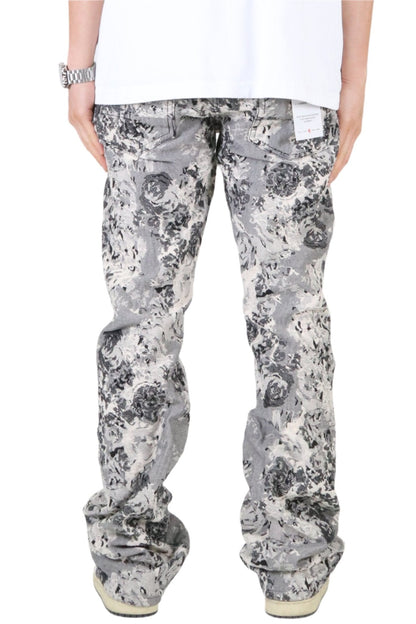 Vista Jacquard Flare Stacked Denim