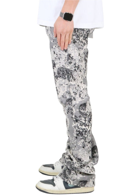 Vista Jacquard Flare Stacked Denim