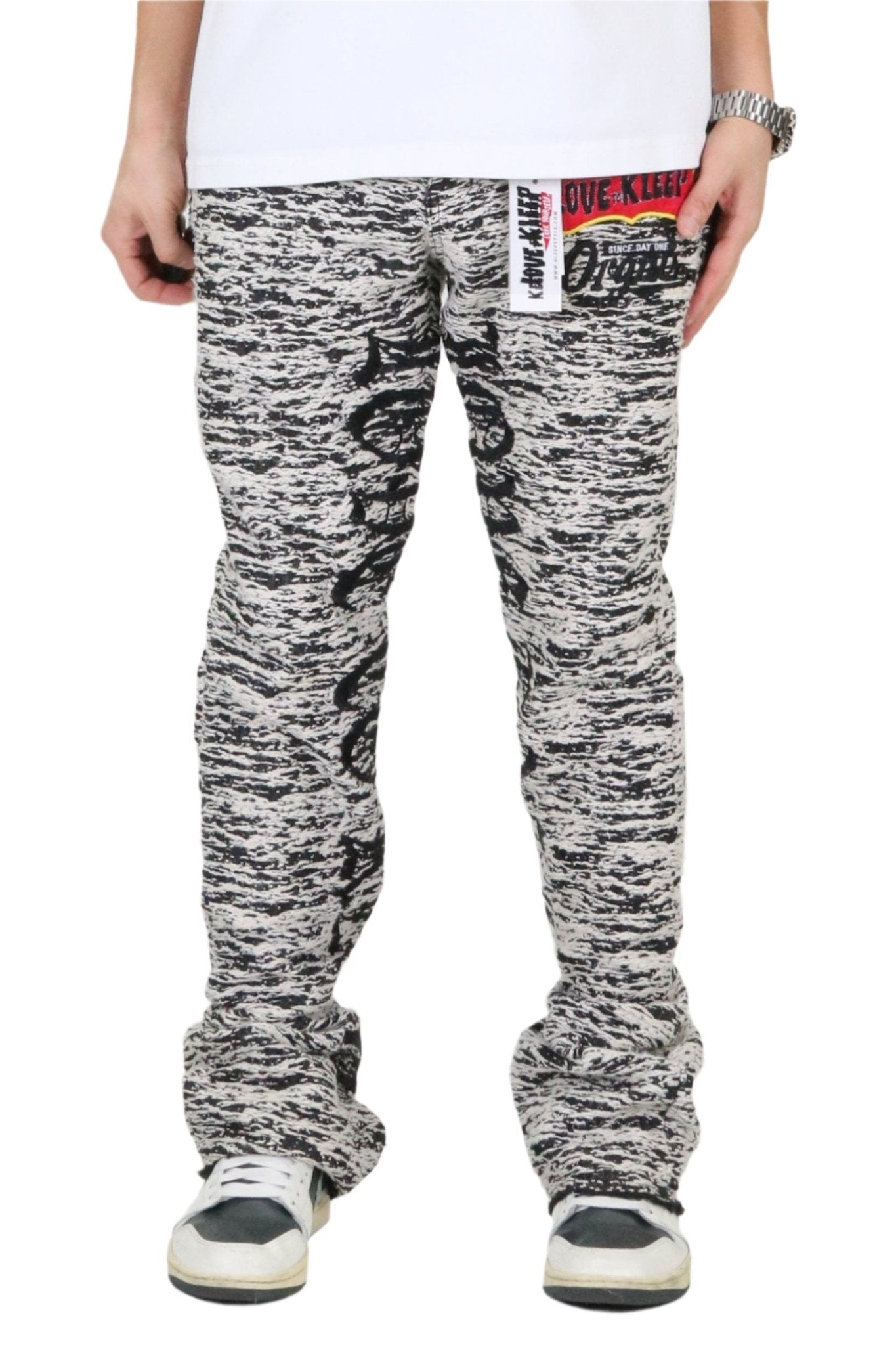 Kirk Jacquard Denim Pants | Stacked