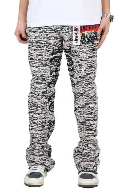 Kirk Jacquard Denim Pants | Stacked