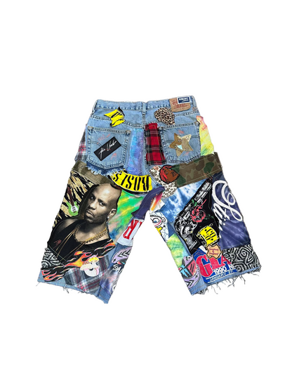 Multi Color Patchwork Jorts
