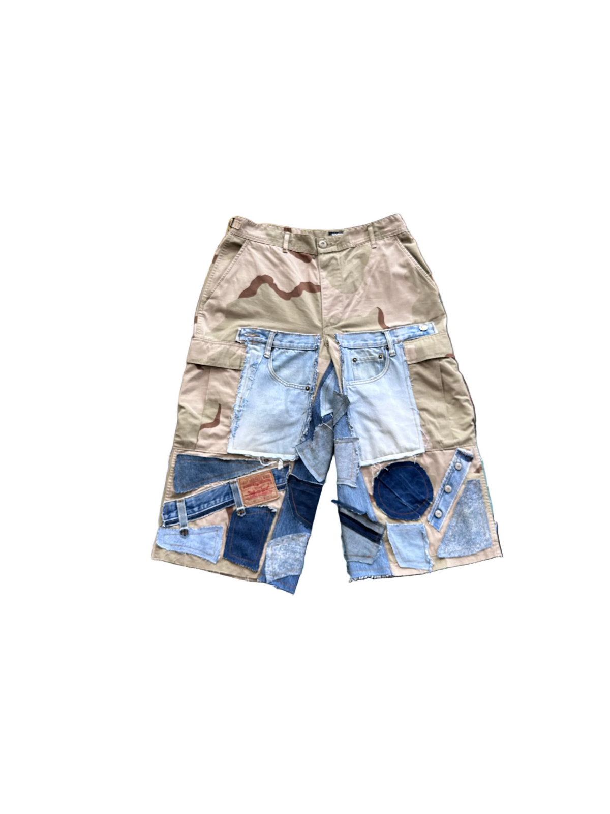 3/4s Desert Storm Denim Detail Short