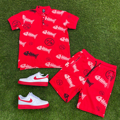 Fishscale Polo | Red