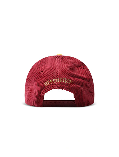 Paradise La Corduroy Hat | Burgundy/Yellow
