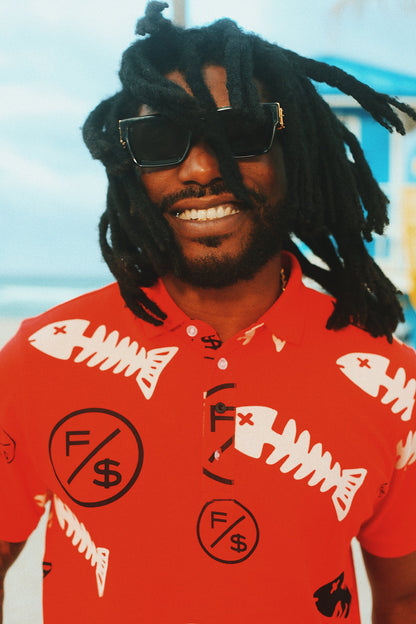 Fishscale Polo | Red