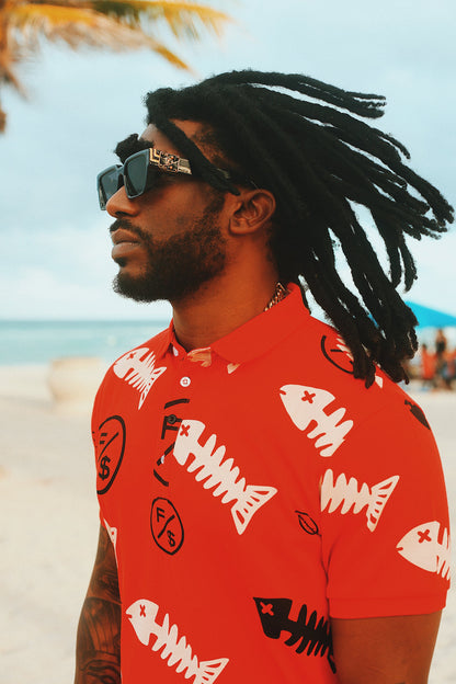 Fishscale Polo | Red