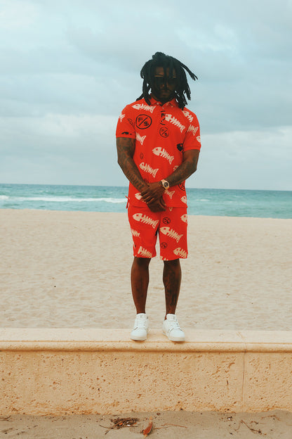 Fishscale Polo | Red