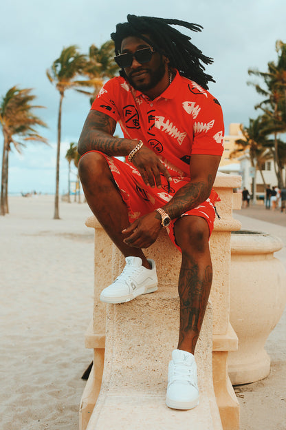 Fishscale Polo | Red
