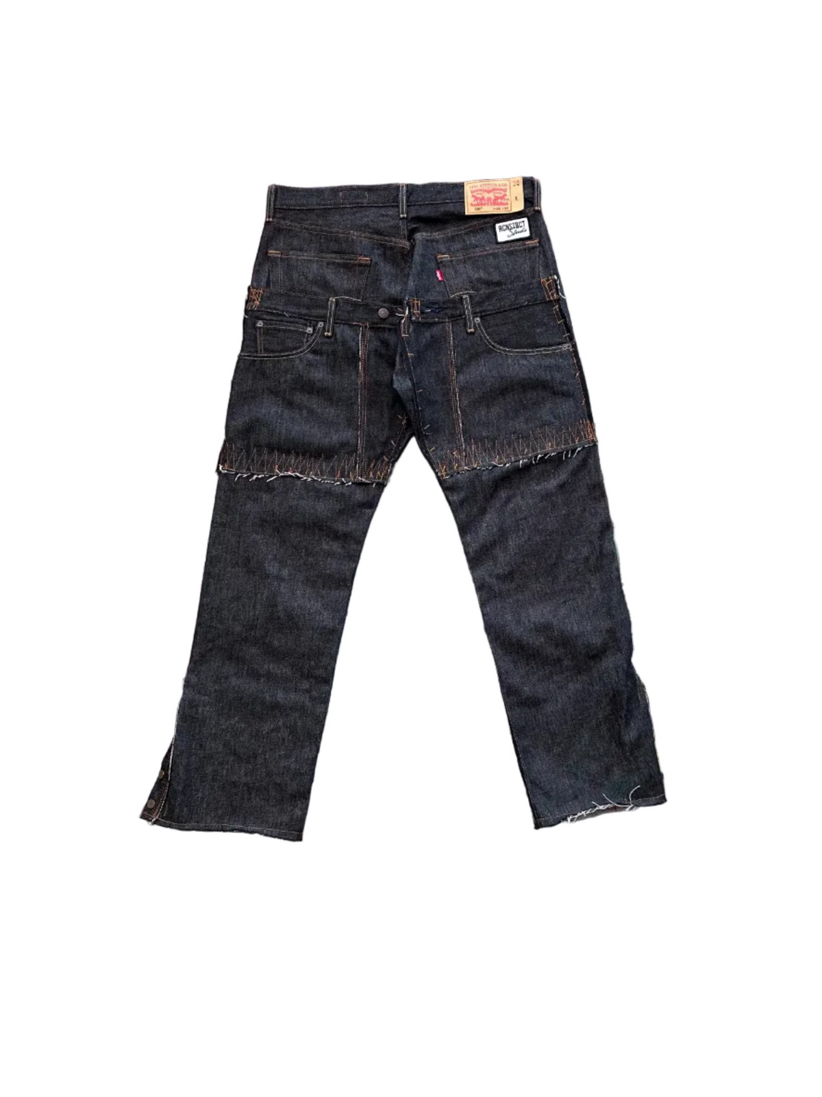 Raw Denim Multi Pocket Pant- Black