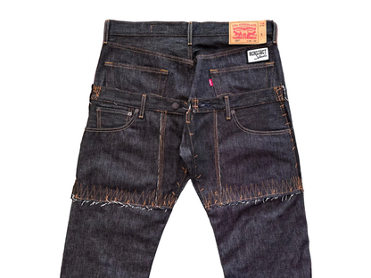 Raw Denim Multi Pocket Pant- Black