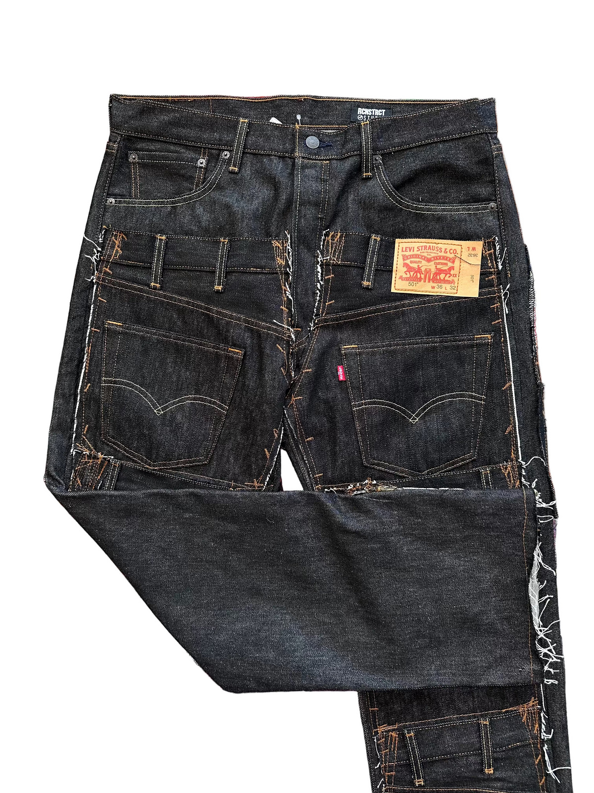 Raw Denim Multi Pocket Pant- Black