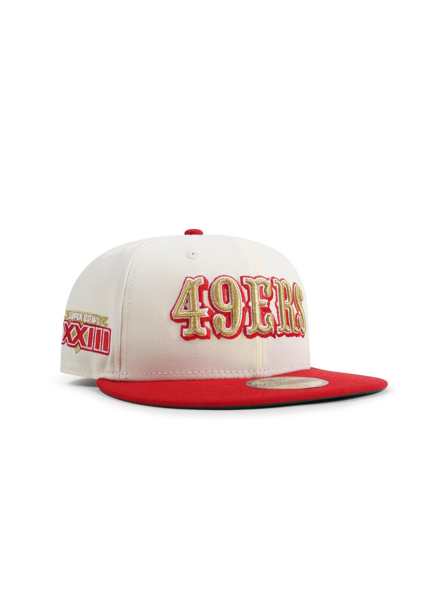 New Era 5950 San Francisco 49ers XXIII Super Bowl Patch Hat | Chrome/Red