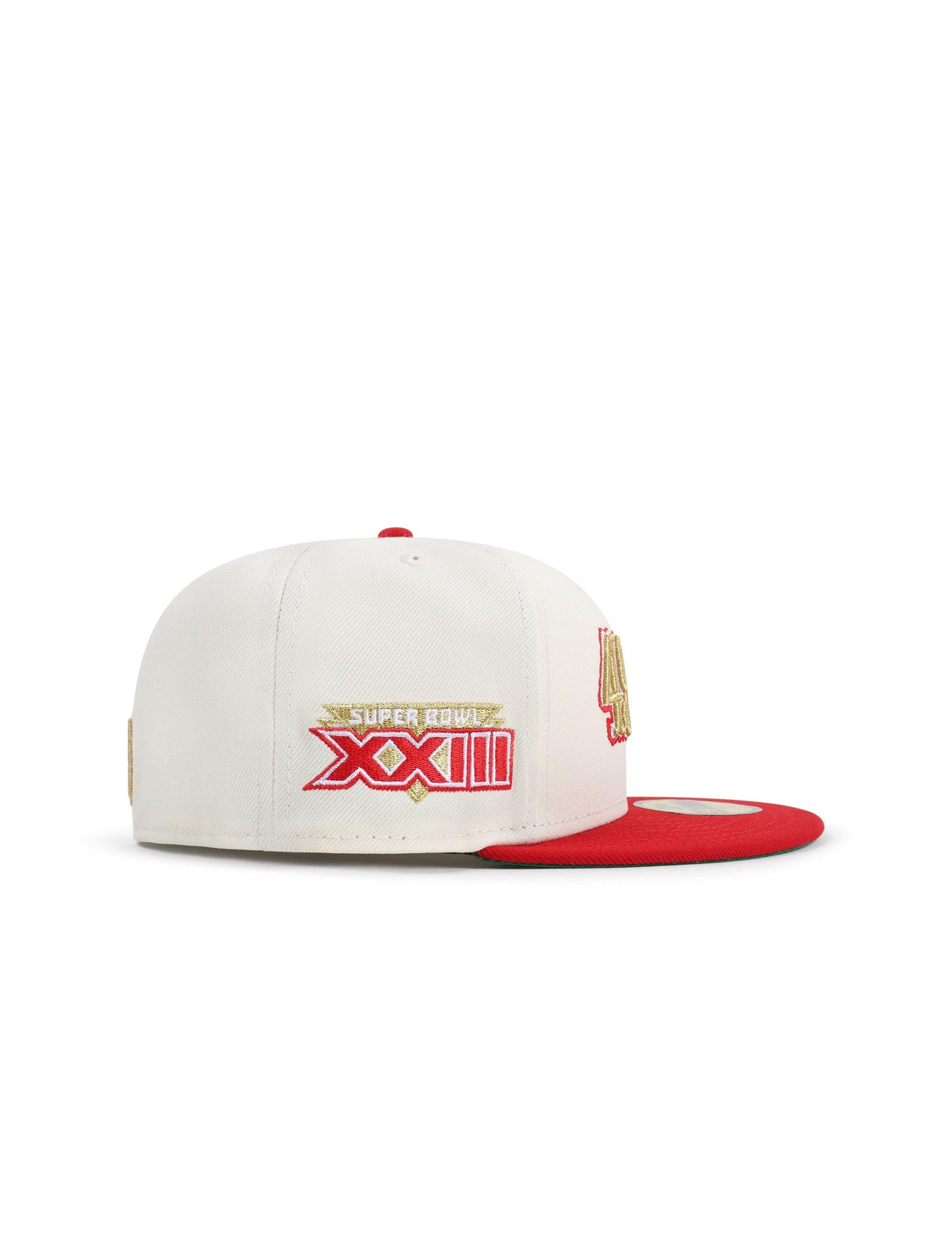 New Era 5950 San Francisco 49ers XXIII Super Bowl Patch Hat | Chrome/Red