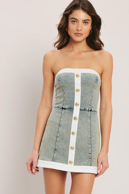 Yacht Club Acid Wash Skort Romper