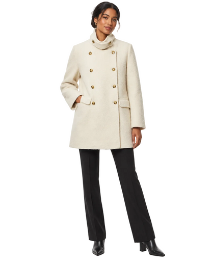 Elegant Double-Breasted Wool-Blend Outerwear