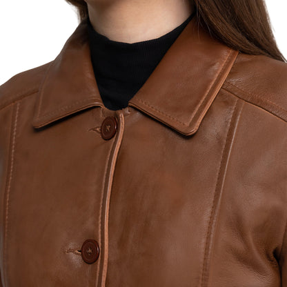Jammie Women's Lambskin Leather Coat