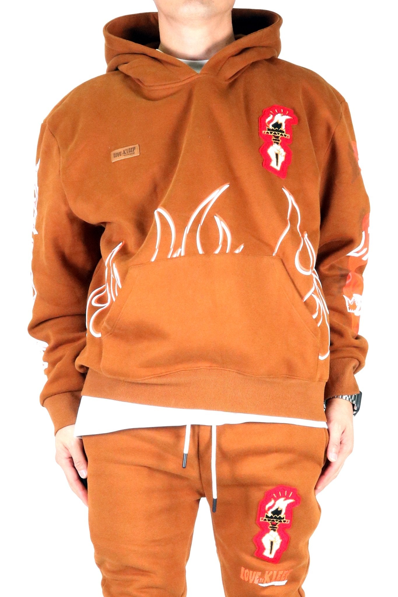 Brunette Brushed Graphic Pullover Hoodie