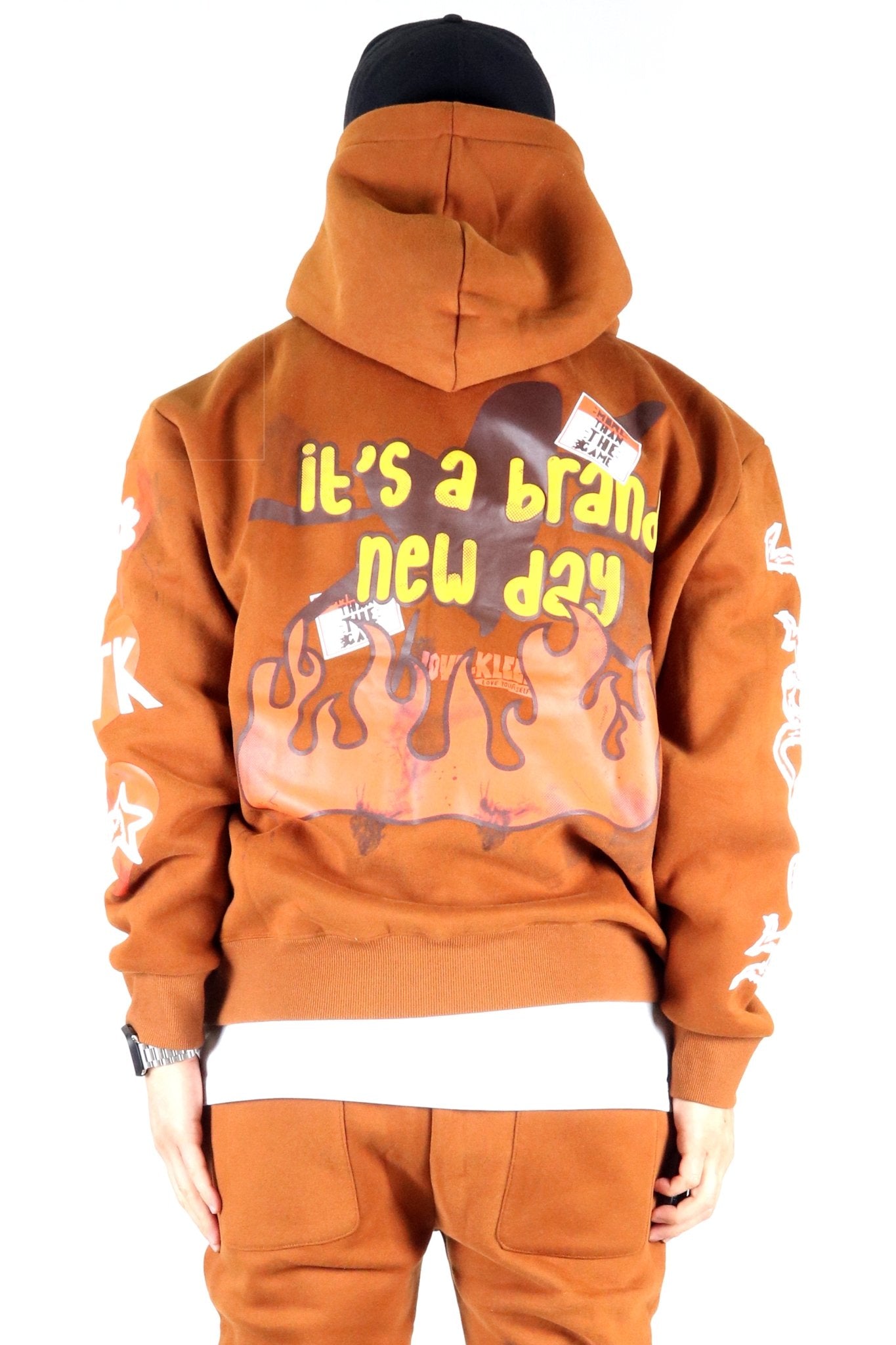 Brunette Brushed Graphic Pullover Hoodie