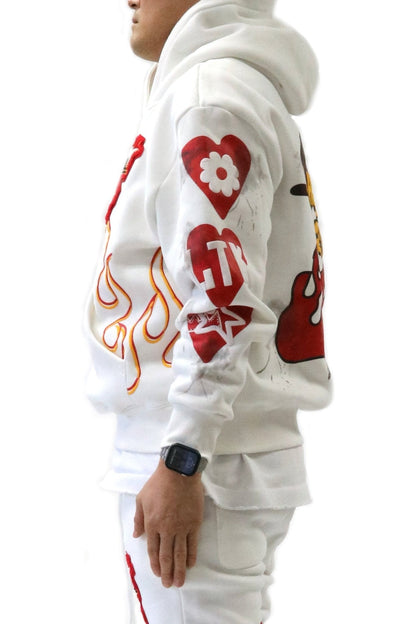 Heavy Weight Brushed Graphic Pullover Hoodie