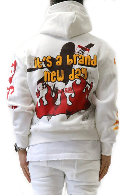 Heavy Weight Brushed Graphic Pullover Hoodie