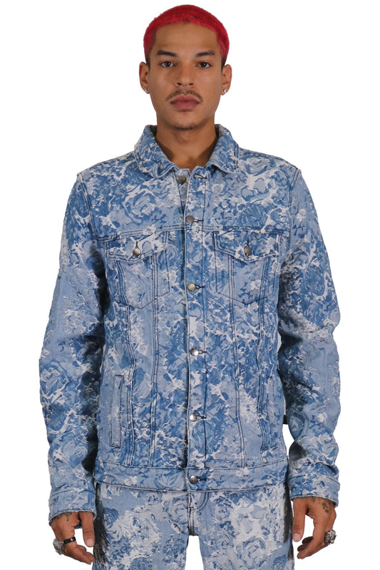 Flex Jacquard Denim Jacket